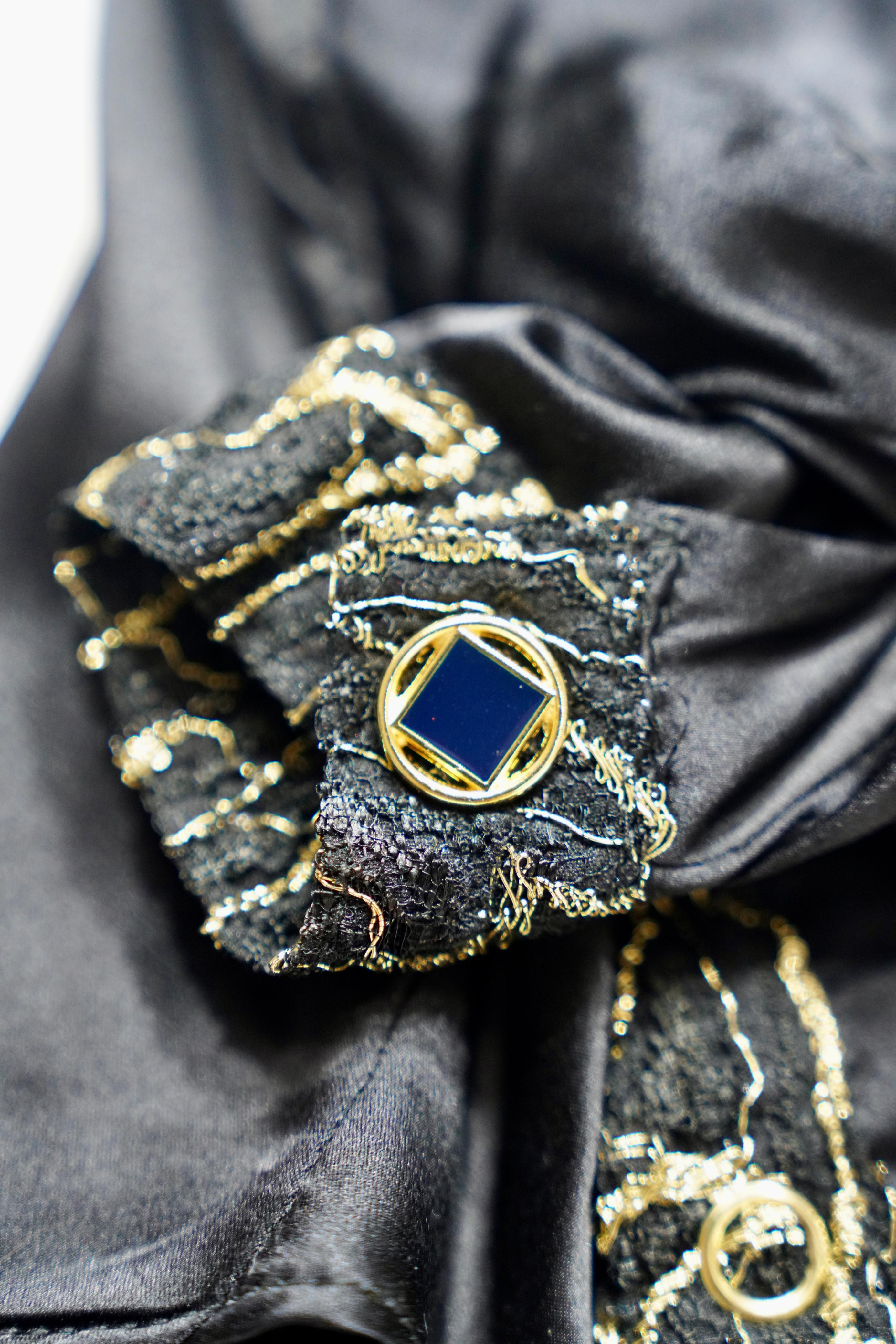 Zampa Designer Silk Chemise – Midnight Gold