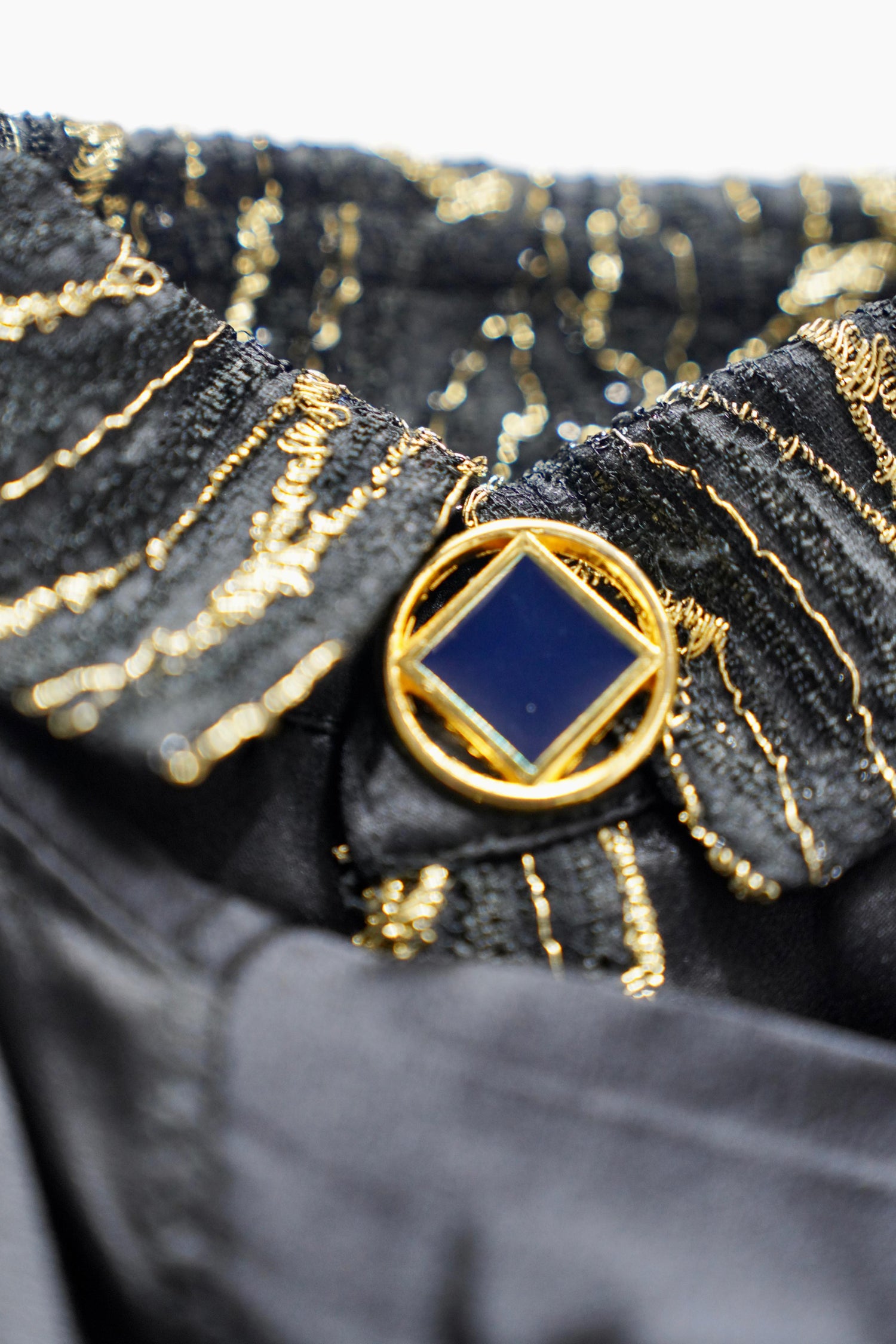 Zampa Designer Silk Chemise – Midnight Gold