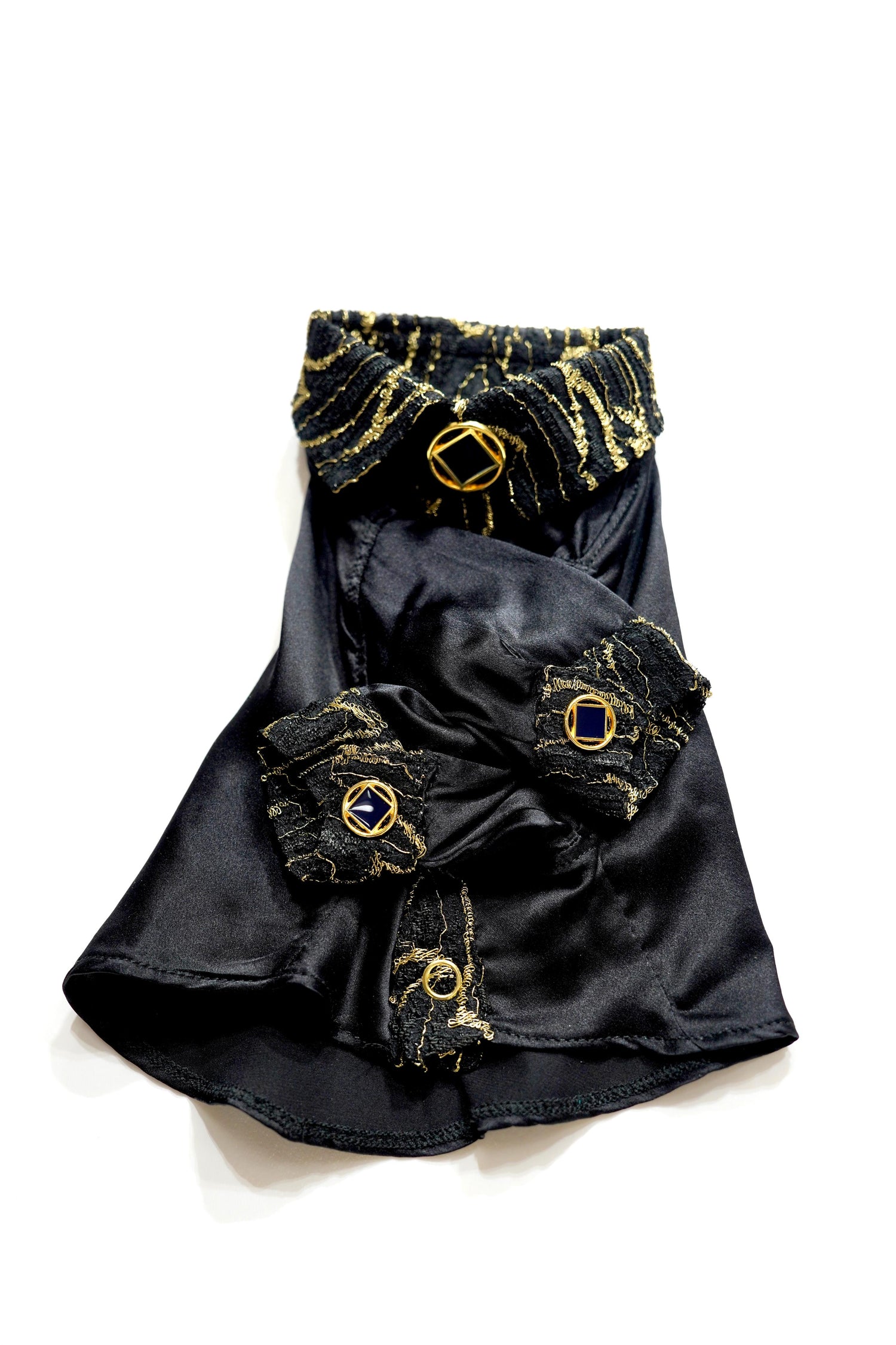 Zampa Designer Silk Chemise – Midnight Gold