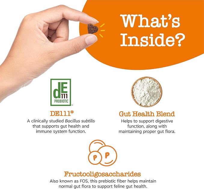 Probiotic Bites For Cats - Chicken Flavor - 60 Count Soft Chews