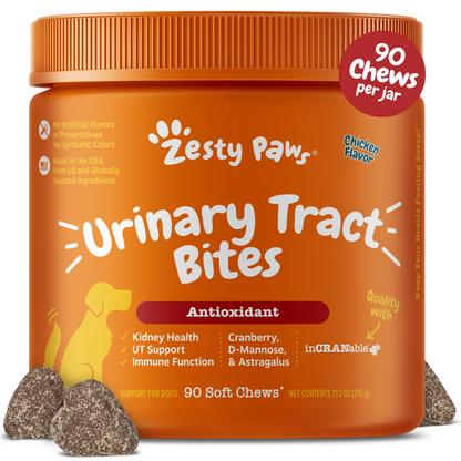 Urinary Tract Bites For Dog - Chicken Flavor - 90 Count Soft Chews