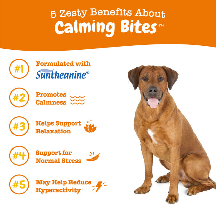 Calming Bites For Dog -  Peanut Butter Flavor - 90 Count Soft Chews